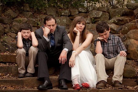 Scott Cawtho along with his wife and two sons